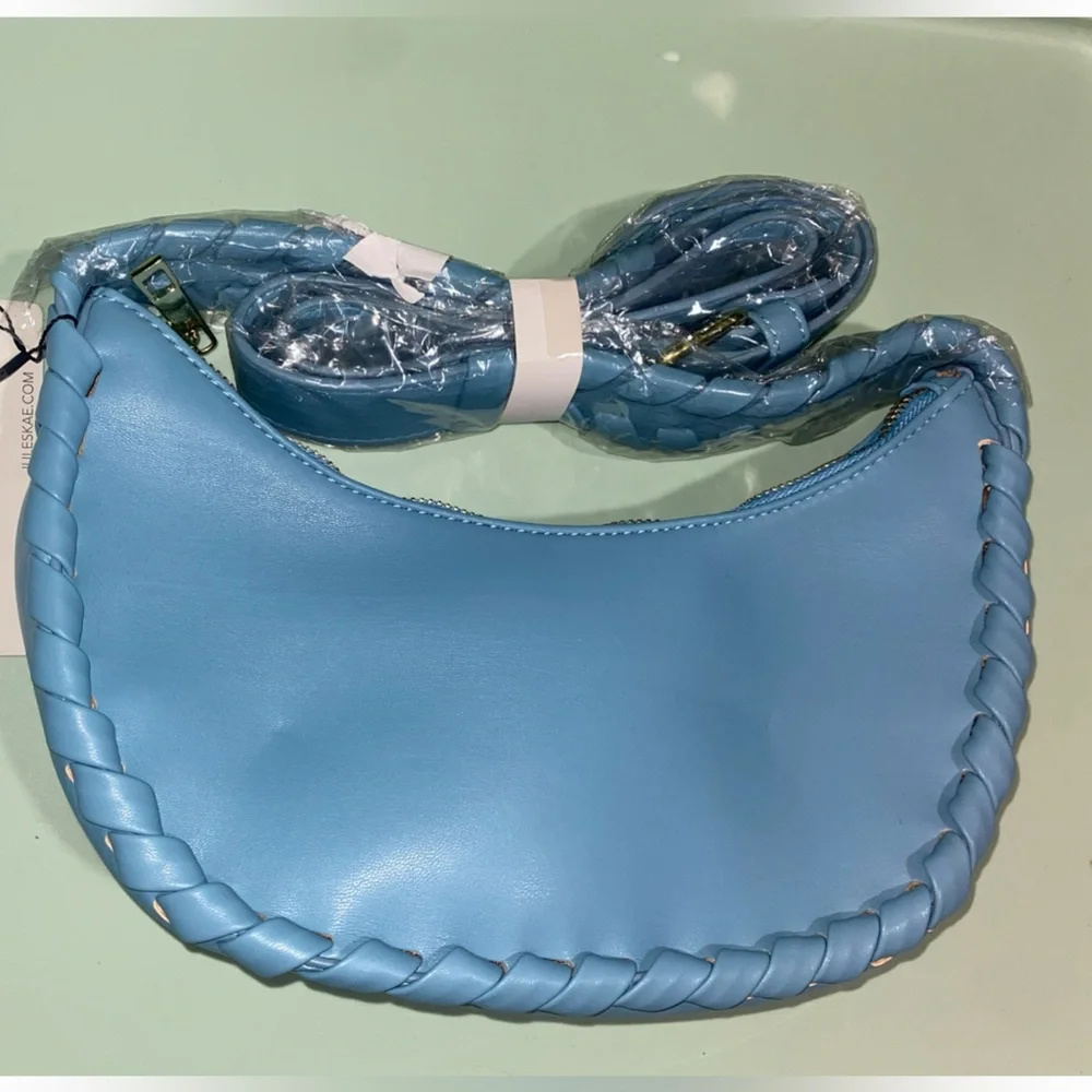NWT Jules Kae Vegan Leather Whipstitch Hobo Shoulder‎ Bag Gift Stocking Stuffer